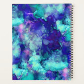 blauwe fantasie waterverven : planner (Achterkant)