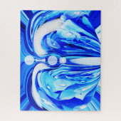 Blauwe fantasiekunst legpuzzel (Verticaal)