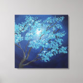 Blauwe Fantasy Boom Romantische Kunst Huwelijkscad Canvas Afdruk (Voorkant)
