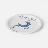 Blauwe faux glitter kijkt diep met tekst papieren bordje (Gekanteld)