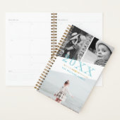 Blauwe Faux Goud & Wit Fotocollage Planner (Display)