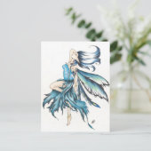 blauwe fee briefkaart (Staand voorkant)