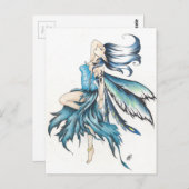 blauwe fee briefkaart (Voorkant / Achterkant)