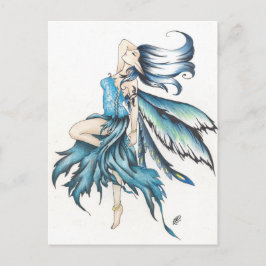 blauwe fee briefkaart