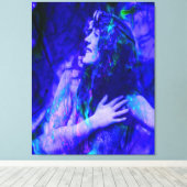 Blauwe Fee Canvas Afdruk (Insitu (Houten vloer))