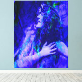 Blauwe Fee Canvas Afdruk (Insitu (Houten vloer))