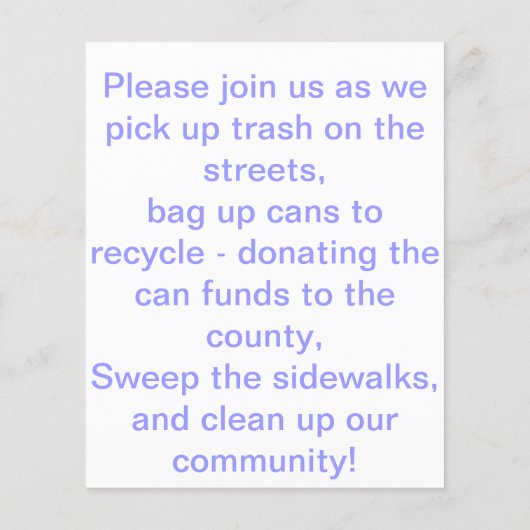 Blauwe Fee Flyer (Achterkant)