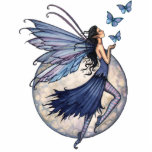 Blauwe fee met vlinders Sculptuur Ornament Staand Fotobeeldje<br><div class="desc">Van de Fantasy Art van Molly Harrison (www.mollyharrisonart.com). Ga naar mijn website voor meer informatie over mij en mijn kunst. Ik vind het ook op Facebook, Myspace en eBay (al mijn originelen gaan na voltooiing op eBay op veiling!). Bedankt om te zoeken! Alle inhoud © Molly Harrison 2003 - cadeau...</div>