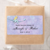 Blauwe Fee op Paarse Waterverf Waterflesetiket Etiket (Insitu)