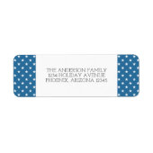 Blauwe feestdagen Adresetiketten Etiket (Voorkant)