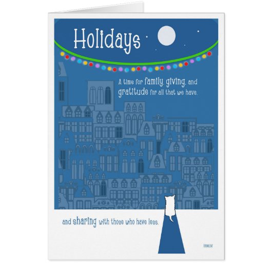 Blauwe Feestdagen herinneren dakloze katten (Voorkant)