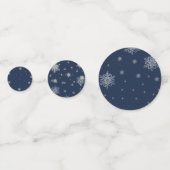 Blauwe feestelijke Confetti voor kerstboomtafeltaf (Achterkanten)