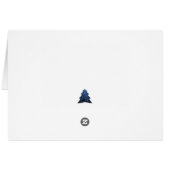 Blauwe feestelijke kerstboomfeestdag Kaart (Achterkant Horizontaal)