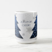 Blauwe feestelijke kerstboomkoffie Mok (Center)