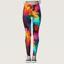 Blauwe felle rook Leggings - Mooi