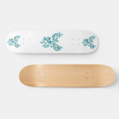 Blauwe Feniks Staat Op Wit Persoonlijk Skateboard (Horizontaal)
