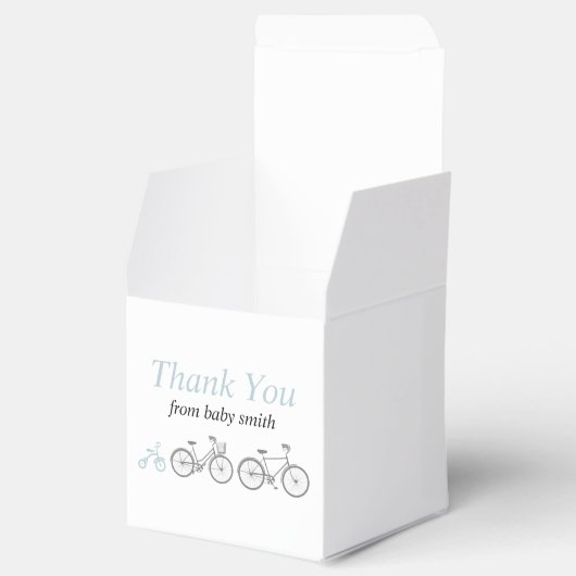Blauwe fiets bedankdoosjes (Geopend)