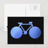 blauwe fiets briefkaart (Voorkant / Achterkant)