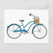 Blauwe fiets briefkaart (Voorkant)