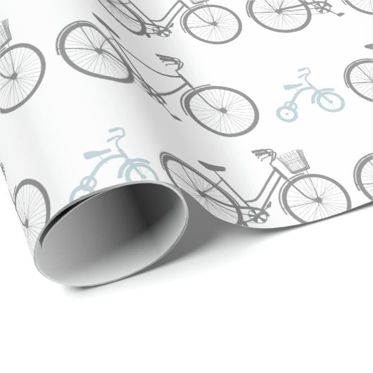 Blauwe fiets cadeaupapier (Rol Hoek)