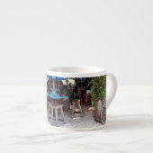 Blauwe fiets espresso kop (Voorkant rechts)