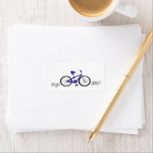 Blauwe fiets etiket (Insitu)