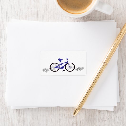 Blauwe fiets etiket (Insitu)