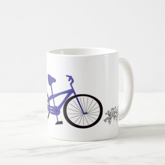 Blauwe fiets koffiemok (Voorkant rechts)