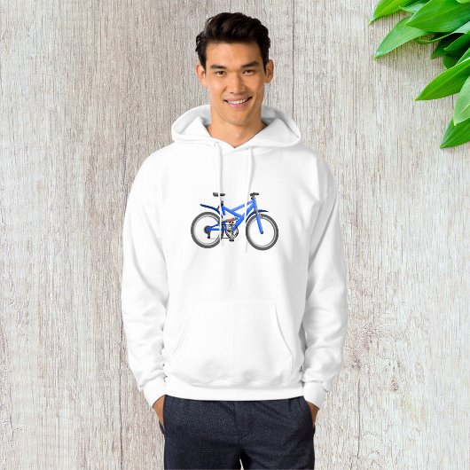 Blauwe Fiets Mannen Hoodie