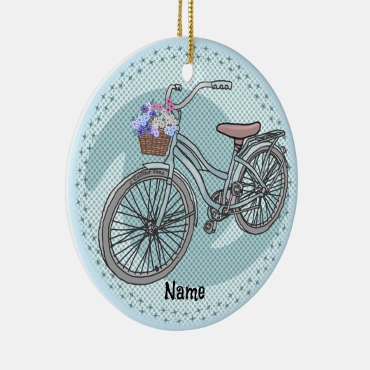Blauwe Fiets Ornament (Rechts)