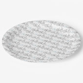 Blauwe fiets papieren bordje (Gekanteld)