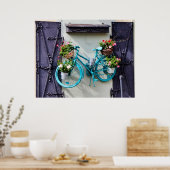 Blauwe fiets poster (Keuken)