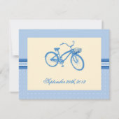 Blauwe fiets Sla de datum-aankondiging op Save The Date (Voorkant)