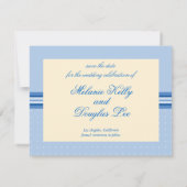 Blauwe fiets Sla de datum-aankondiging op Save The Date (Achterkant)