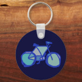 blauwe fiets sleutelhanger (Voorkant)