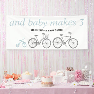 Blauwe fiets spandoek