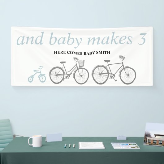 Blauwe fiets spandoek (Beurs)