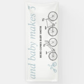 Blauwe fiets spandoek (Verticaal)