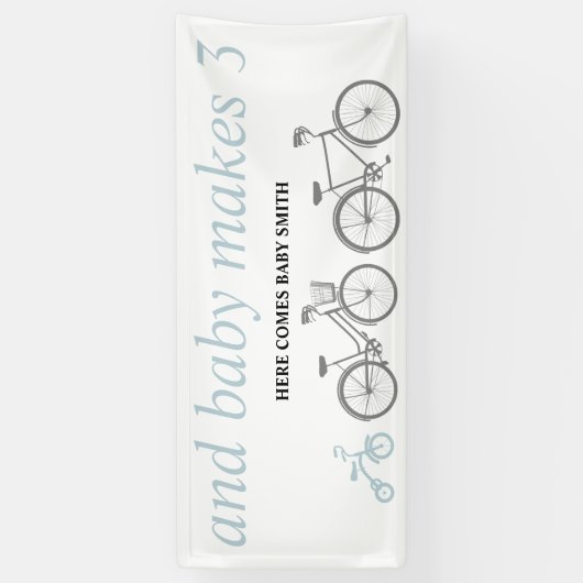 Blauwe fiets spandoek (Verticaal)