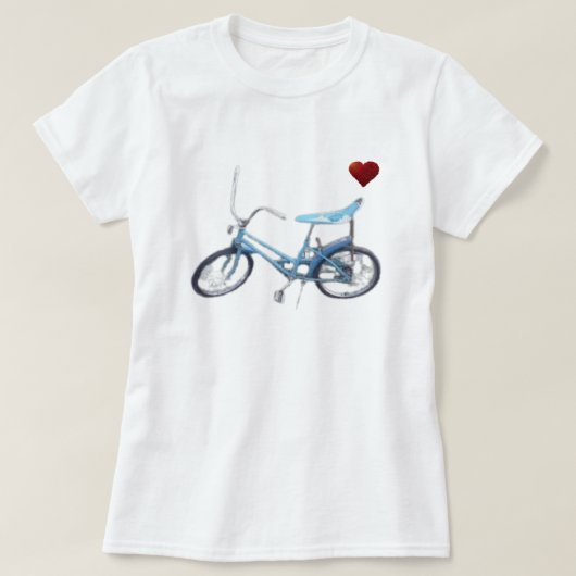 blauwe fiets t-shirt (Design voorkant)