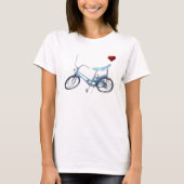 blauwe fiets t-shirt (Voorkant)