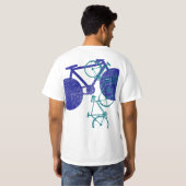 blauwe fiets t-shirt (Achterkant volledig)