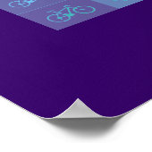blauwe fietsen die afdrukken maken poster (Hoek)