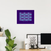 blauwe fietsen die afdrukken maken poster (Thuiskantoor)