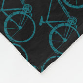 Blauwe fietsen fleece deken (Hoek)