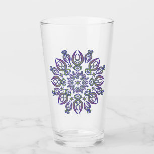 Blauwe fietsen glas