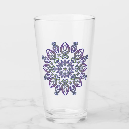 Blauwe fietsen glas (Voorkant)