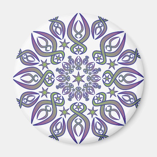 Blauwe fietsen magneet (Voorkant)