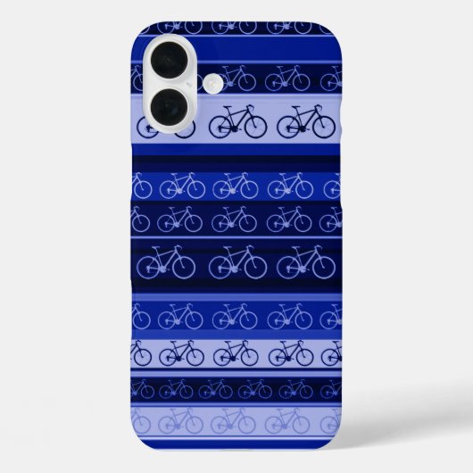 Blauwe fietsen op strepen Case-Mate iPhone case (Achterkant)