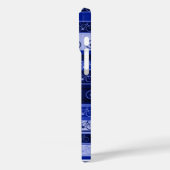 Blauwe fietsen op strepen Case-Mate iPhone case (Achterkant / Links)